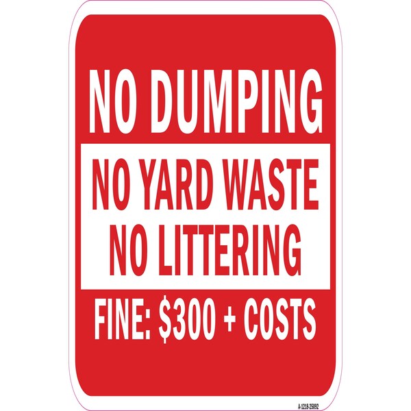 Signmission Safety Sign, 12 in Height, Aluminum, 18 in Length, 25092 A-1218-25092 - main